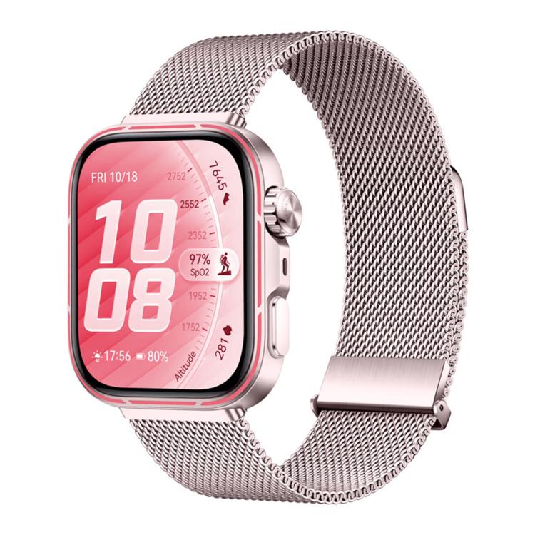 Two-Section Dual Magnetic Milanese Stainless Steel Watch Band, For Huawei Watch Fit 5 / Fit 5 Pro / Fit 4