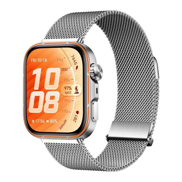 Two-Section Dual Magnetic Milanese Stainless Steel Watch Band, For Huawei Watch Fit 5 / Fit 5 Pro / Fit 4