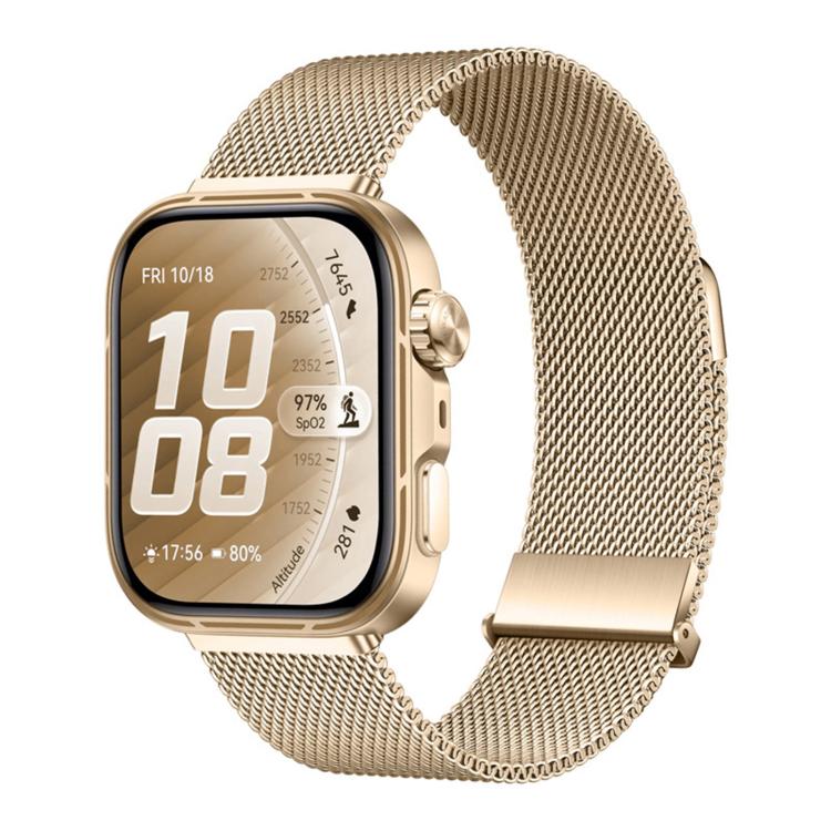 Two-Section Dual Magnetic Milanese Stainless Steel Watch Band, For Huawei Watch Fit 5 / Fit 5 Pro / Fit 4