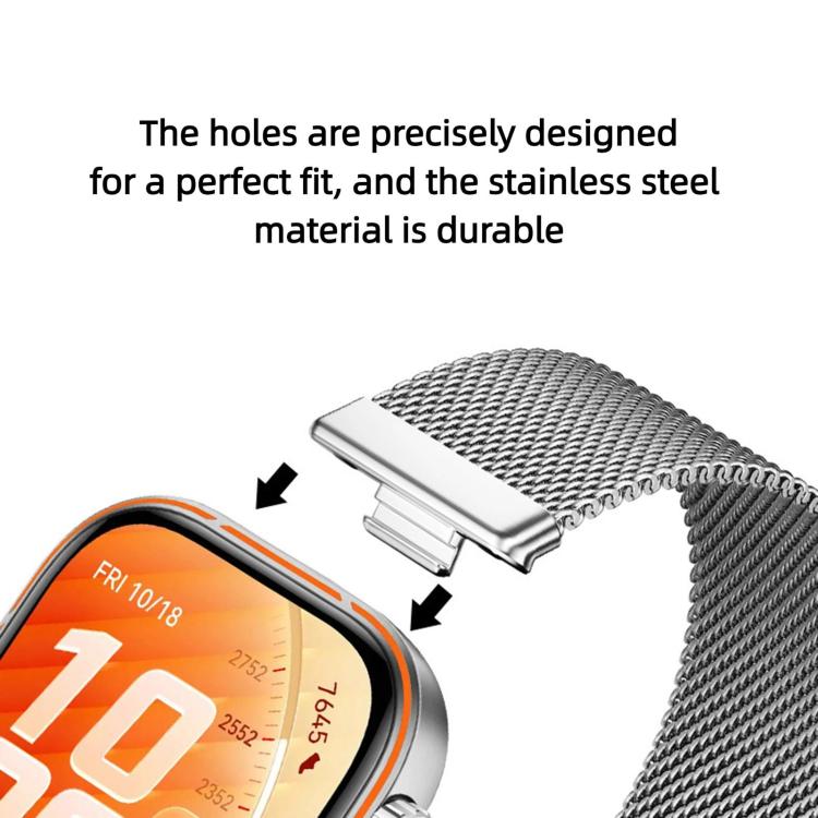 Two-Section Dual Magnetic Milanese Stainless Steel Watch Band, For Huawei Watch Fit 5 / Fit 5 Pro / Fit 4