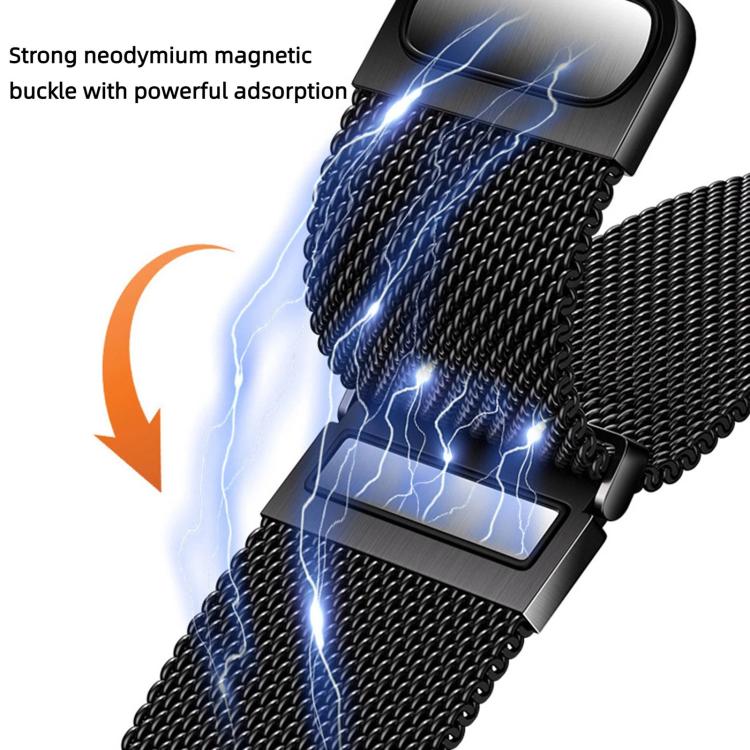 Two-Section Dual Magnetic Milanese Stainless Steel Watch Band, For Huawei Watch Fit 5 / Fit 5 Pro / Fit 4