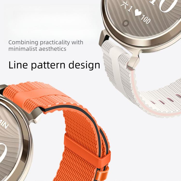 Line Pattern Silicone Watch Band, For Garmin Lily 2