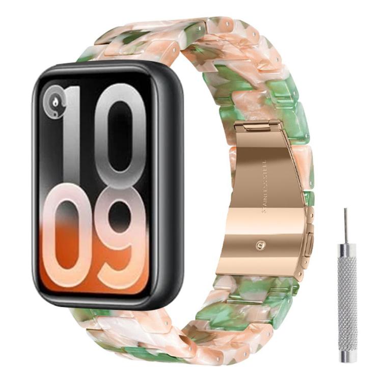 Butterfly Clasp Three Beads Resin Watch Band with Removal Tool, For Xiaomi Band 10 Pro / Redmi Watch 6 / 5