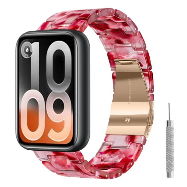 Butterfly Clasp Three Beads Resin Watch Band with Removal Tool, For Xiaomi Band 10 Pro / Redmi Watch 6 / 5