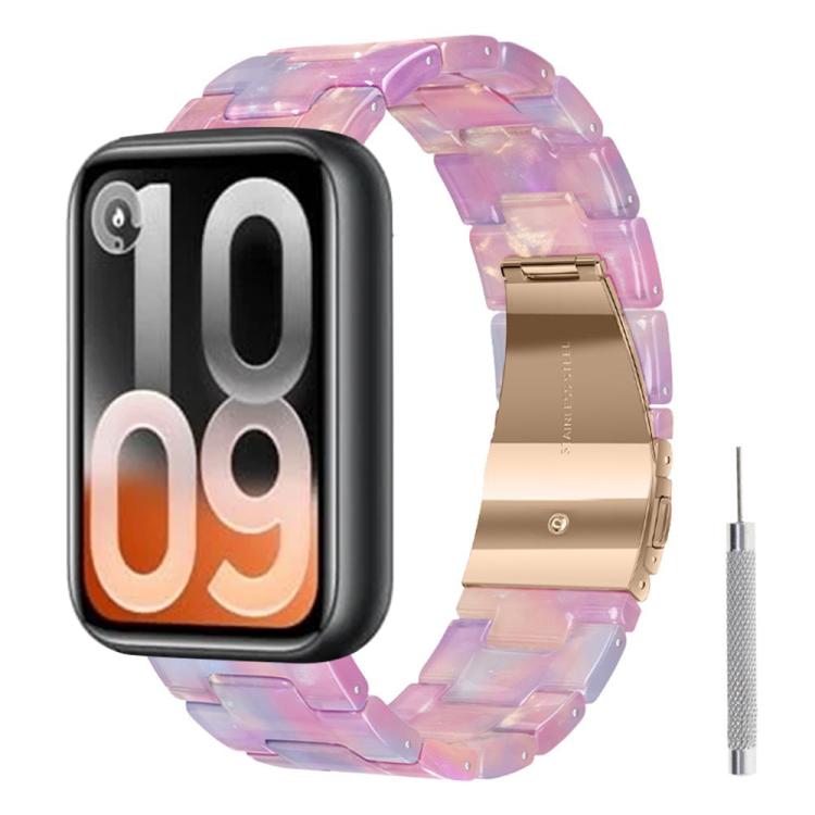Butterfly Clasp Three Beads Resin Watch Band with Removal Tool, For Xiaomi Band 10 Pro / Redmi Watch 6 / 5