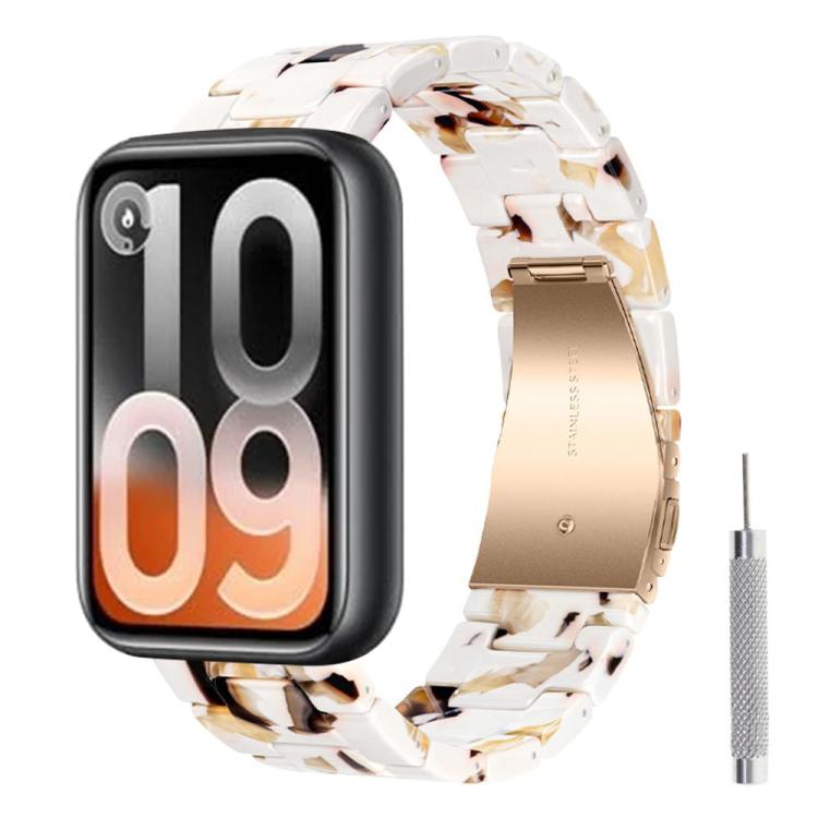 Butterfly Clasp Three Beads Resin Watch Band with Removal Tool, For Xiaomi Band 10 Pro / Redmi Watch 6 / 5