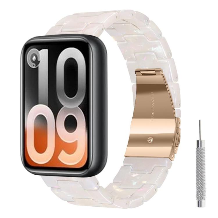 Butterfly Clasp Three Beads Resin Watch Band with Removal Tool, For Xiaomi Band 10 Pro / Redmi Watch 6 / 5
