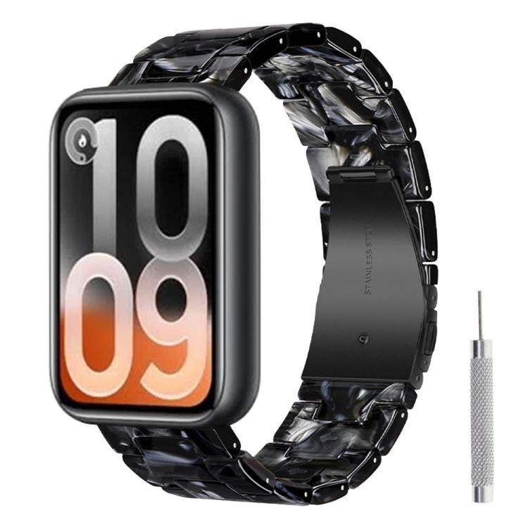 Butterfly Clasp Three Beads Resin Watch Band with Removal Tool, For Xiaomi Band 10 Pro / Redmi Watch 6 / 5