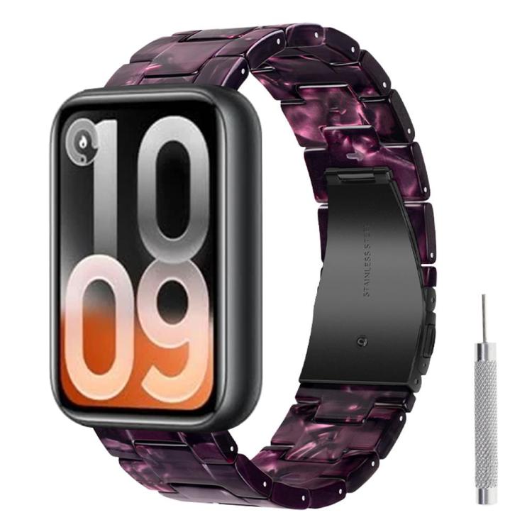 Butterfly Clasp Three Beads Resin Watch Band with Removal Tool, For Xiaomi Band 10 Pro / Redmi Watch 6 / 5