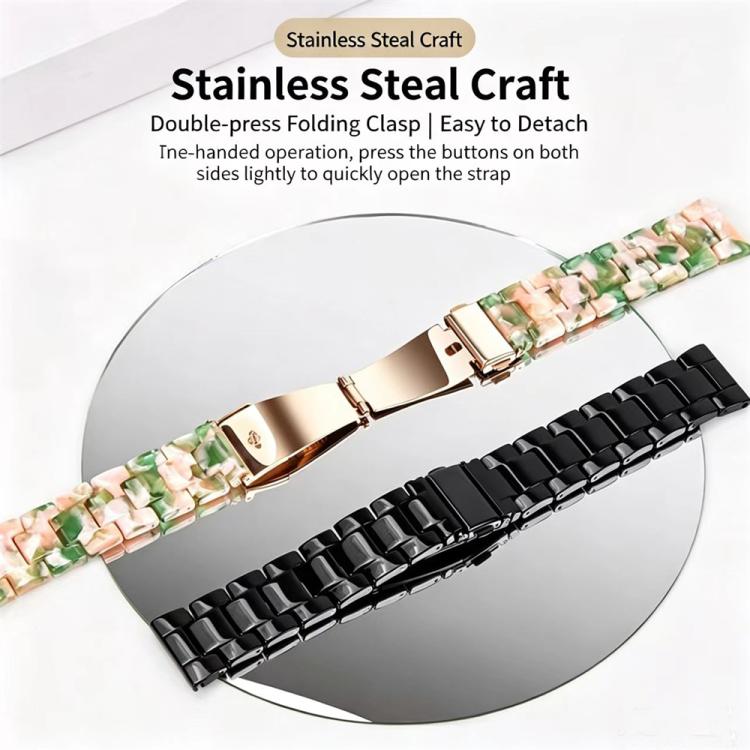 Butterfly Clasp Three Beads Resin Watch Band with Removal Tool, For Xiaomi Band 10 Pro / Redmi Watch 6 / 5