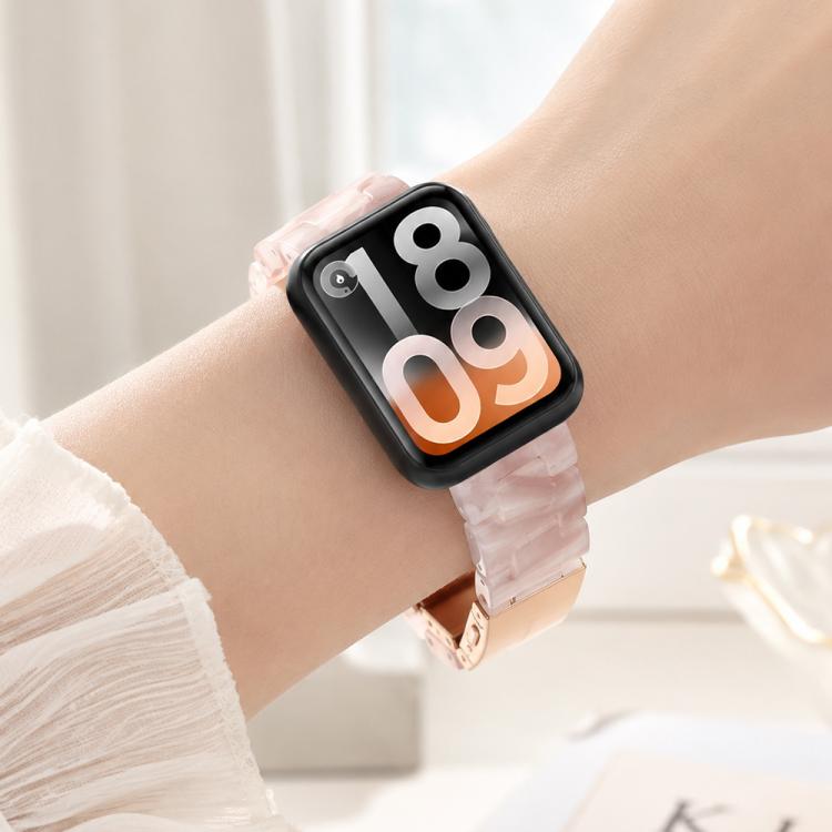 Butterfly Clasp Three Beads Resin Watch Band with Removal Tool, For Xiaomi Band 10 Pro / Redmi Watch 6 / 5
