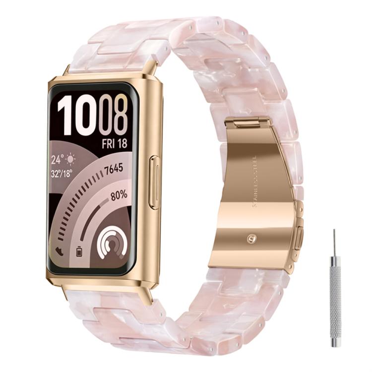Butterfly Clasp Three Beads Resin Watch Band with Removal Tool, For Huawei Band 11 / Band 11 Pro