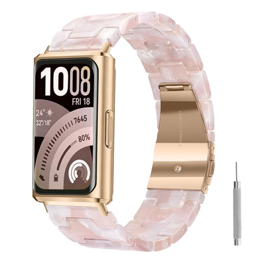 Butterfly Clasp Three Beads Resin Watch Band with Removal Tool, For Huawei Band 11 / Band 11 Pro