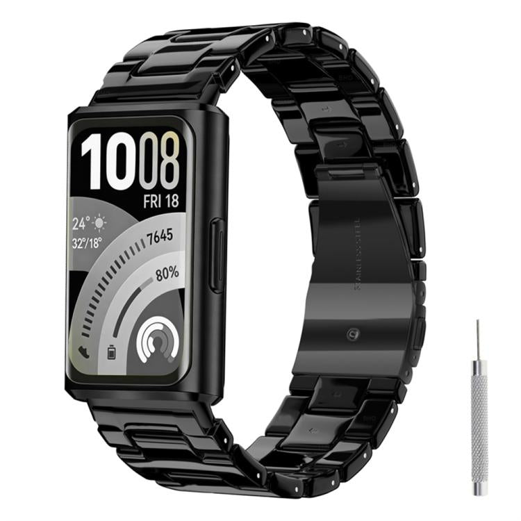 Butterfly Clasp Three Beads Resin Watch Band with Removal Tool, For Huawei Band 11 / Band 11 Pro