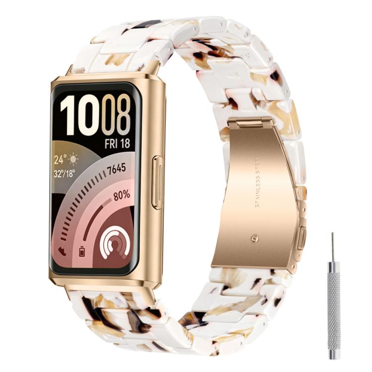 Butterfly Clasp Three Beads Resin Watch Band with Removal Tool, For Huawei Band 11 / Band 11 Pro