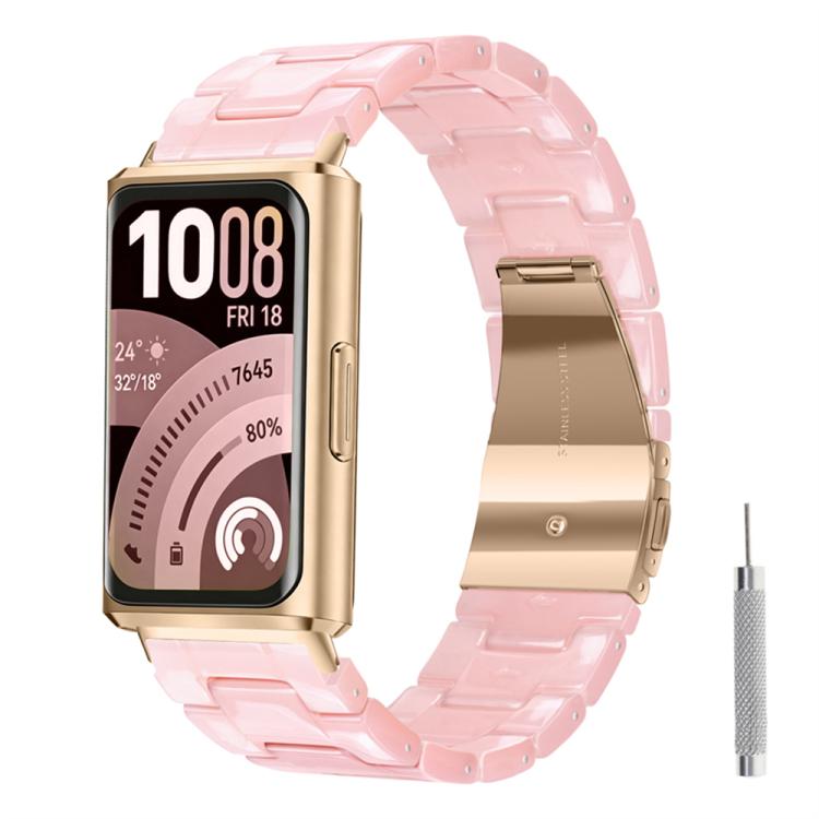 Butterfly Clasp Three Beads Resin Watch Band with Removal Tool, For Huawei Band 11 / Band 11 Pro
