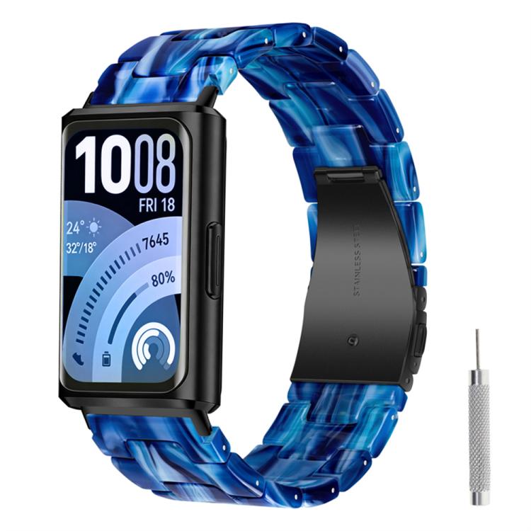 Butterfly Clasp Three Beads Resin Watch Band with Removal Tool, For Huawei Band 11 / Band 11 Pro