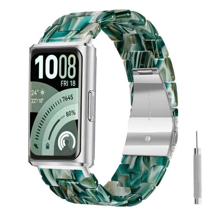 Butterfly Clasp Three Beads Resin Watch Band with Removal Tool, For Huawei Band 11 / Band 11 Pro