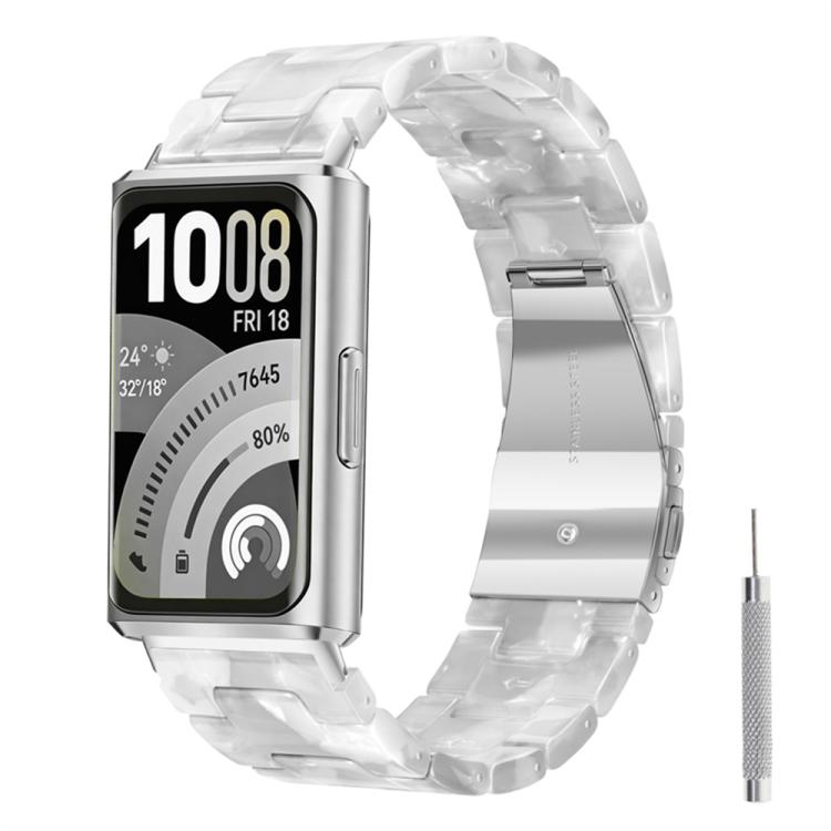 Butterfly Clasp Three Beads Resin Watch Band with Removal Tool, For Huawei Band 11 / Band 11 Pro