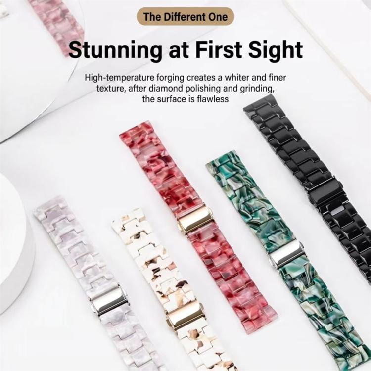 Butterfly Clasp Three Beads Resin Watch Band with Removal Tool, For Huawei Band 11 / Band 11 Pro