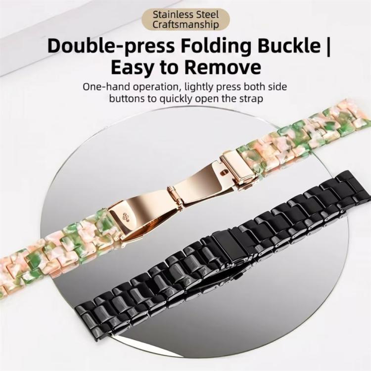 Butterfly Clasp Three Beads Resin Watch Band with Removal Tool, For Huawei Band 11 / Band 11 Pro