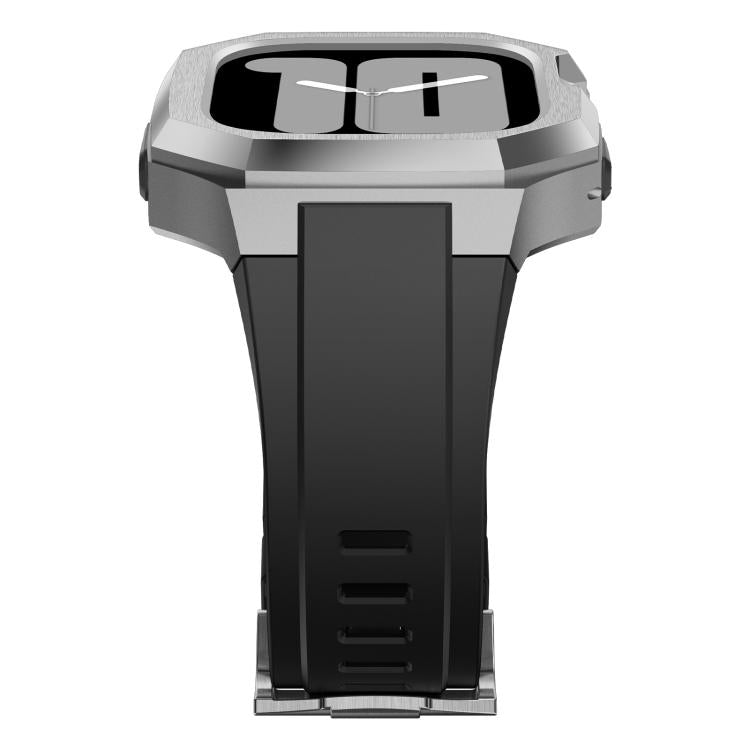 Stainless Steel Protective Case Integrated Fluororubber Watch Band, For Apple Watch Ultra 3 / 2 / 1 49mm