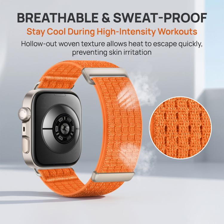 Two Section Nylon Woven Breathable Hook And Loop Fastener Watch Band, For Huawei Watch Fit 5 / Fit 5 Pro / Fit 4