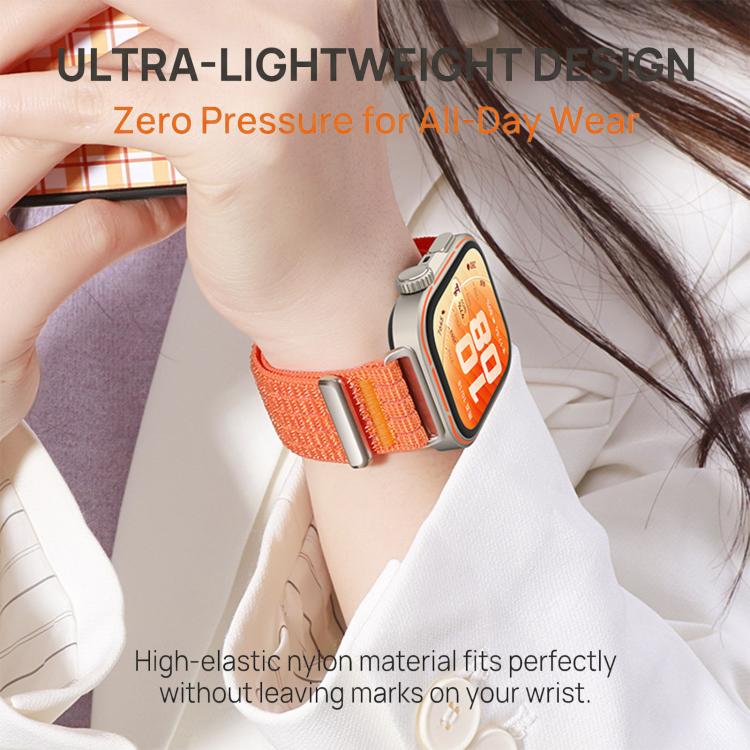 Two Section Nylon Woven Breathable Hook And Loop Fastener Watch Band, For Huawei Watch Fit 5 / Fit 5 Pro / Fit 4