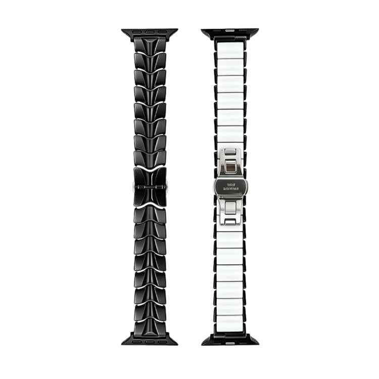 Arc Shadow Metal Hybrid Silicone Watch Band, For Apple Watch 46mm / 49mm / 45mm / 44mm, For Apple Watch 42mm / 41mm / 40mm / 38mm