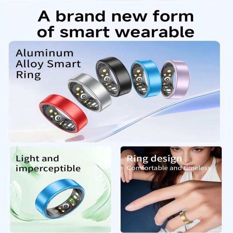 R88 Smart Ring Fitness Tracker, Supports Health Monitoring / Camera Control, Size 13, Size 14