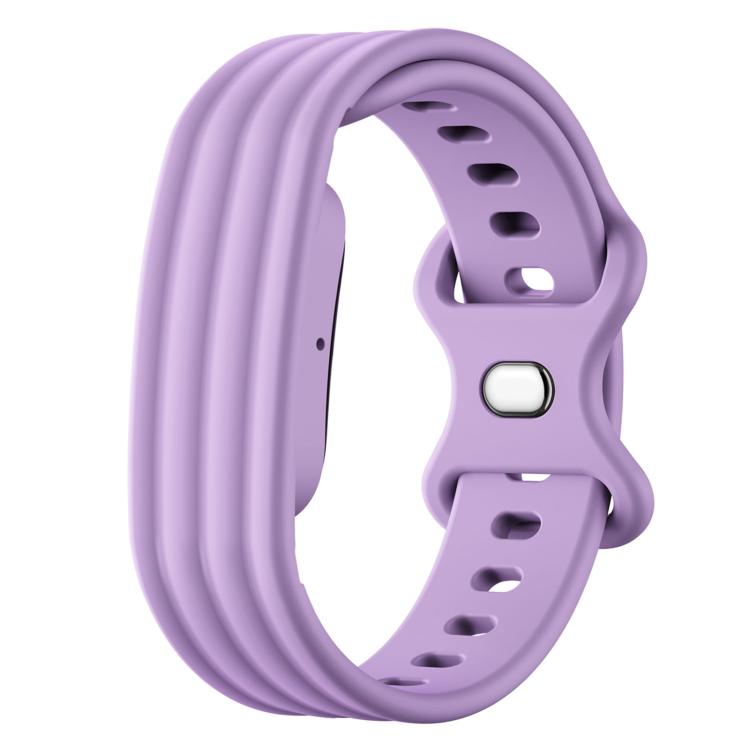 For Google Fitbit Air Solid Color Butterfly Buckle Silicone Watch Band, Size: S, Size: L