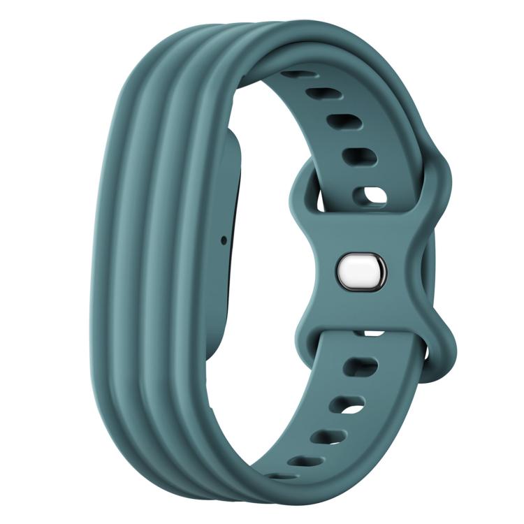For Google Fitbit Air Solid Color Butterfly Buckle Silicone Watch Band, Size: S, Size: L