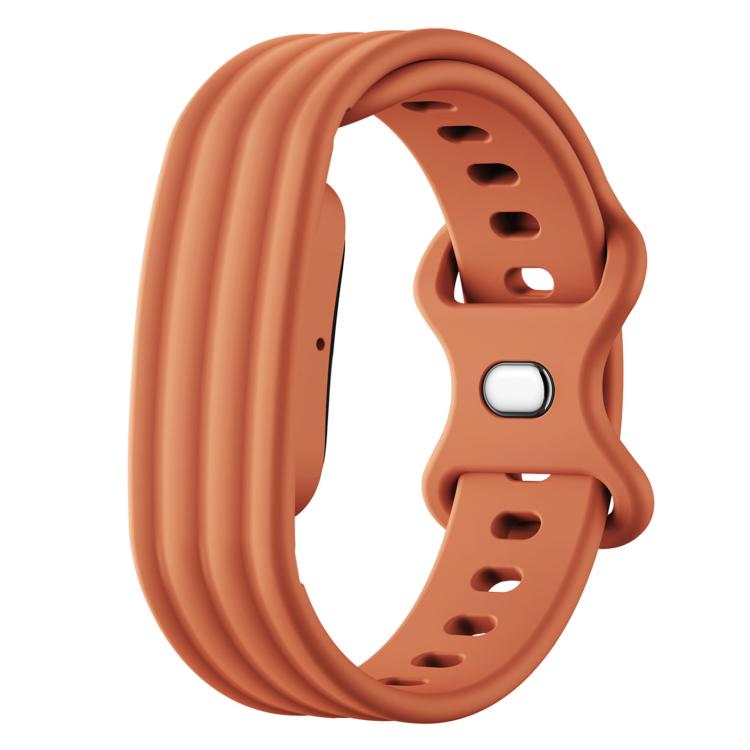 For Google Fitbit Air Solid Color Butterfly Buckle Silicone Watch Band, Size: S, Size: L