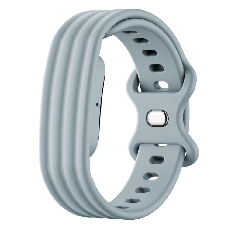 For Google Fitbit Air Solid Color Butterfly Buckle Silicone Watch Band, Size: S, Size: L
