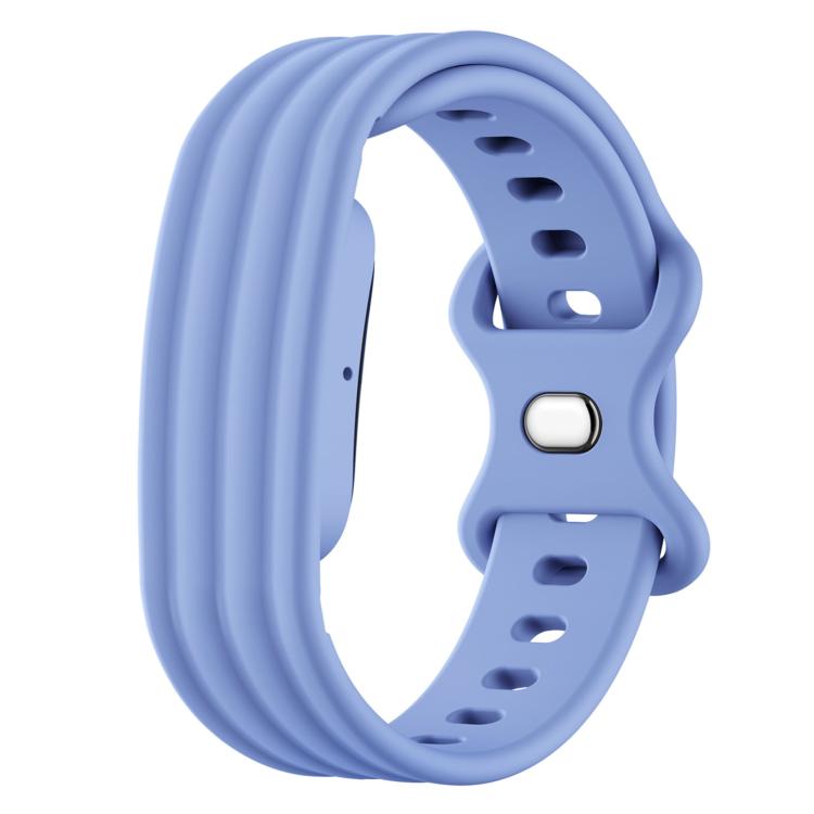 For Google Fitbit Air Solid Color Butterfly Buckle Silicone Watch Band, Size: S, Size: L