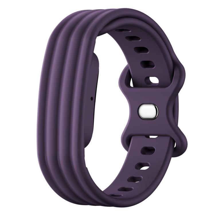 For Google Fitbit Air Solid Color Butterfly Buckle Silicone Watch Band, Size: S, Size: L