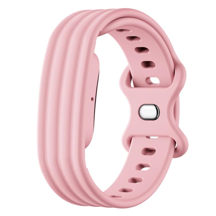 For Google Fitbit Air Solid Color Butterfly Buckle Silicone Watch Band, Size: S, Size: L