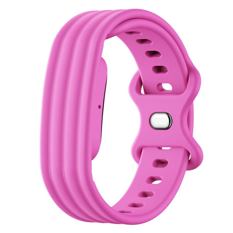 For Google Fitbit Air Solid Color Butterfly Buckle Silicone Watch Band, Size: S, Size: L