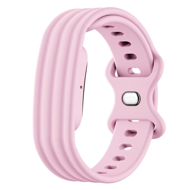 For Google Fitbit Air Solid Color Butterfly Buckle Silicone Watch Band, Size: S, Size: L