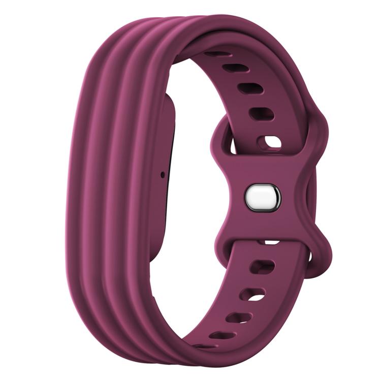 For Google Fitbit Air Solid Color Butterfly Buckle Silicone Watch Band, Size: S, Size: L