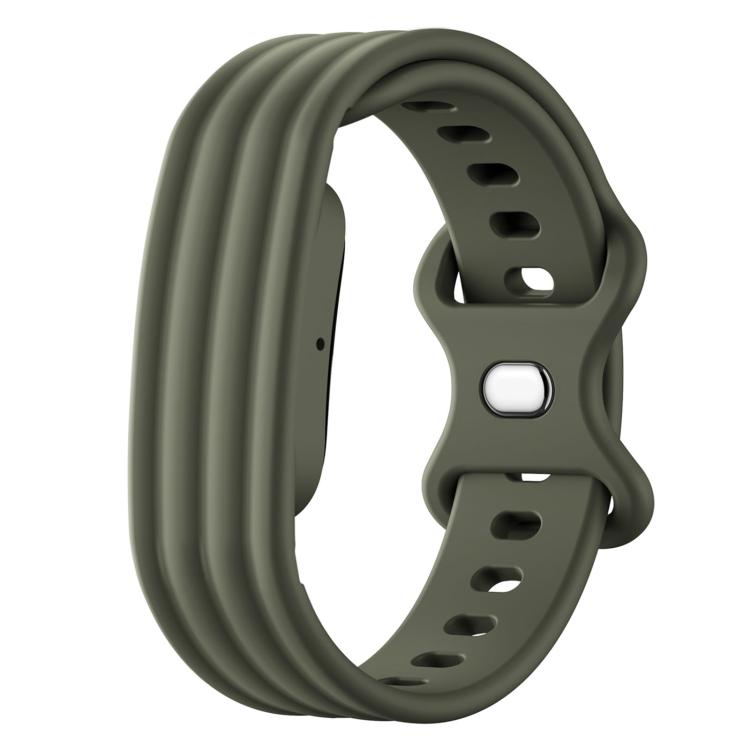 For Google Fitbit Air Solid Color Butterfly Buckle Silicone Watch Band, Size: S, Size: L