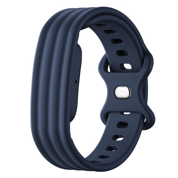 For Google Fitbit Air Solid Color Butterfly Buckle Silicone Watch Band, Size: S, Size: L