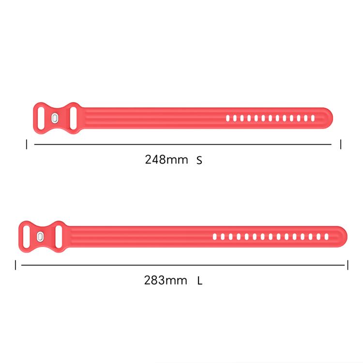 For Google Fitbit Air Solid Color Butterfly Buckle Silicone Watch Band, Size: S, Size: L