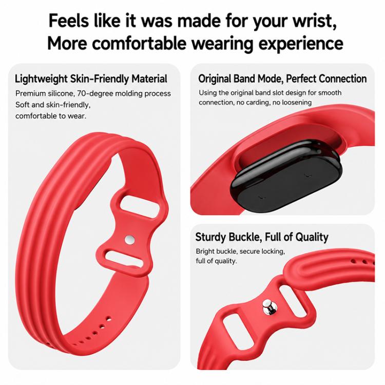 For Google Fitbit Air Solid Color Butterfly Buckle Silicone Watch Band, Size: S, Size: L