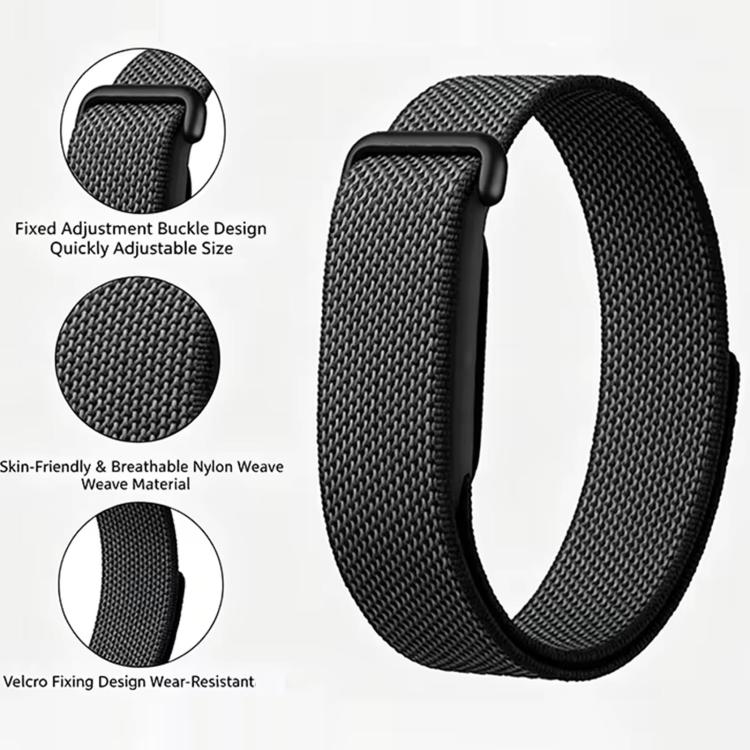 Nylon Loop Hook and Loop Fastener Watch Band, For Google Fitbit Air