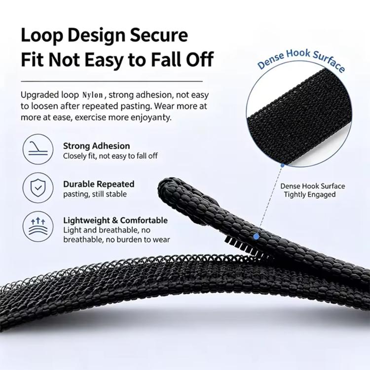 Nylon Loop Hook and Loop Fastener Watch Band, For Google Fitbit Air