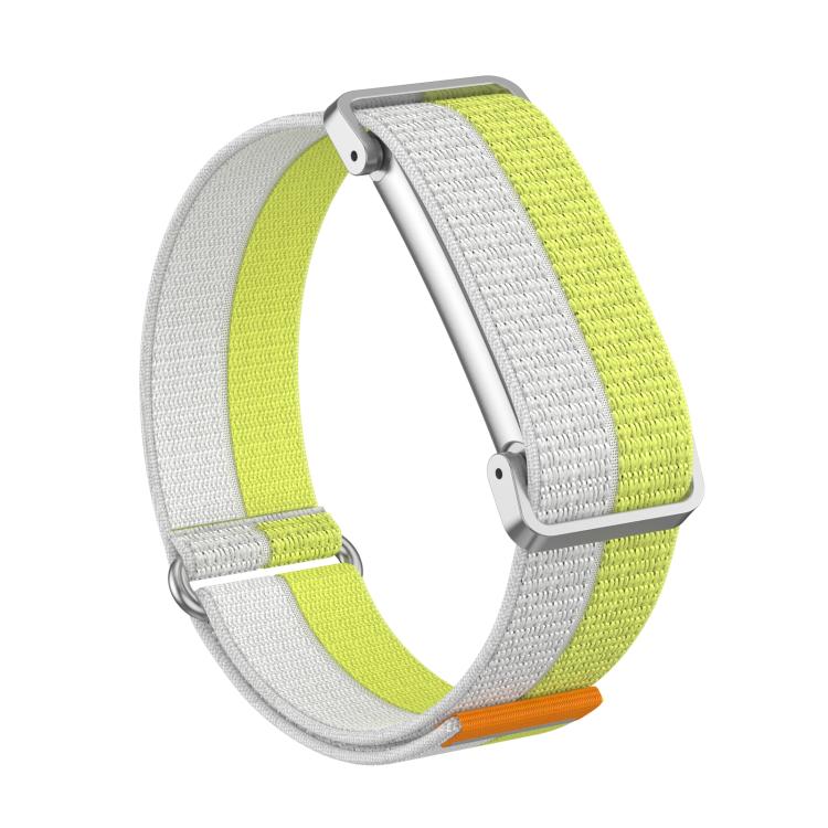 Metal Case Hybrid Feather Light Nylon Hook and Loop Fastener Watch Band, For Google Fitbit Air