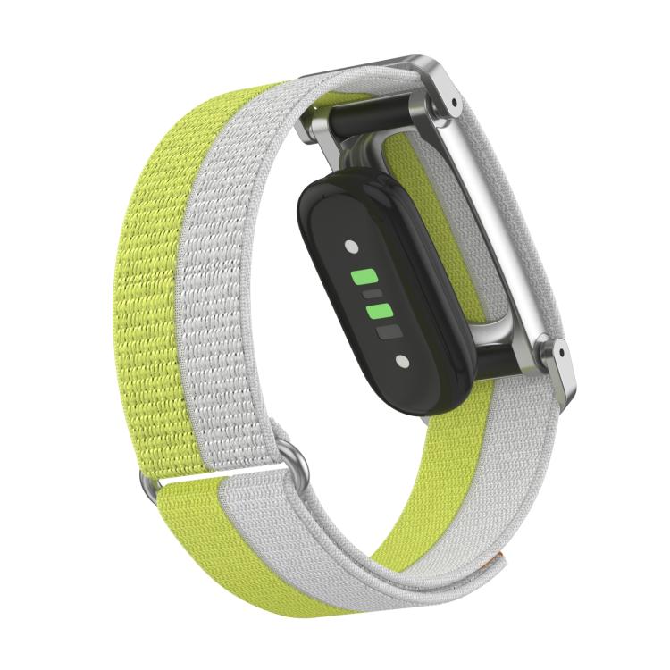Metal Case Hybrid Feather Light Nylon Hook and Loop Fastener Watch Band, For Google Fitbit Air