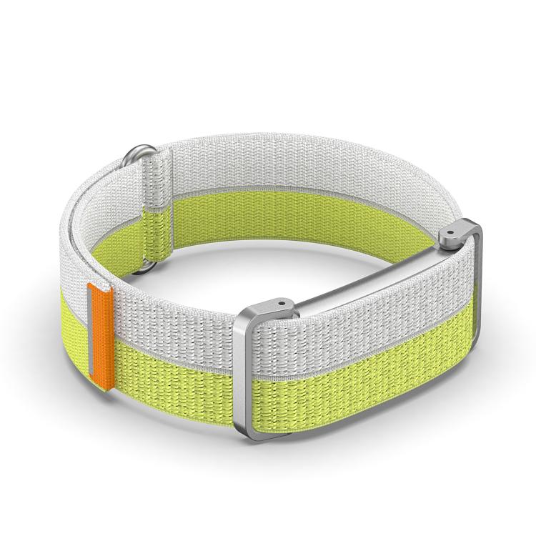 Metal Case Hybrid Feather Light Nylon Hook and Loop Fastener Watch Band, For Google Fitbit Air