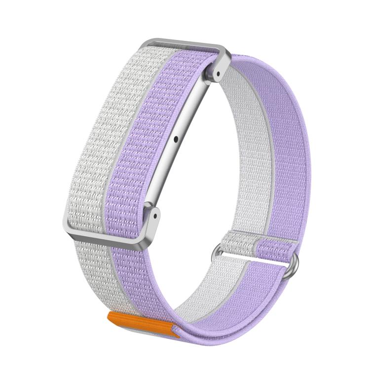 Metal Case Hybrid Feather Light Nylon Hook and Loop Fastener Watch Band, For Google Fitbit Air